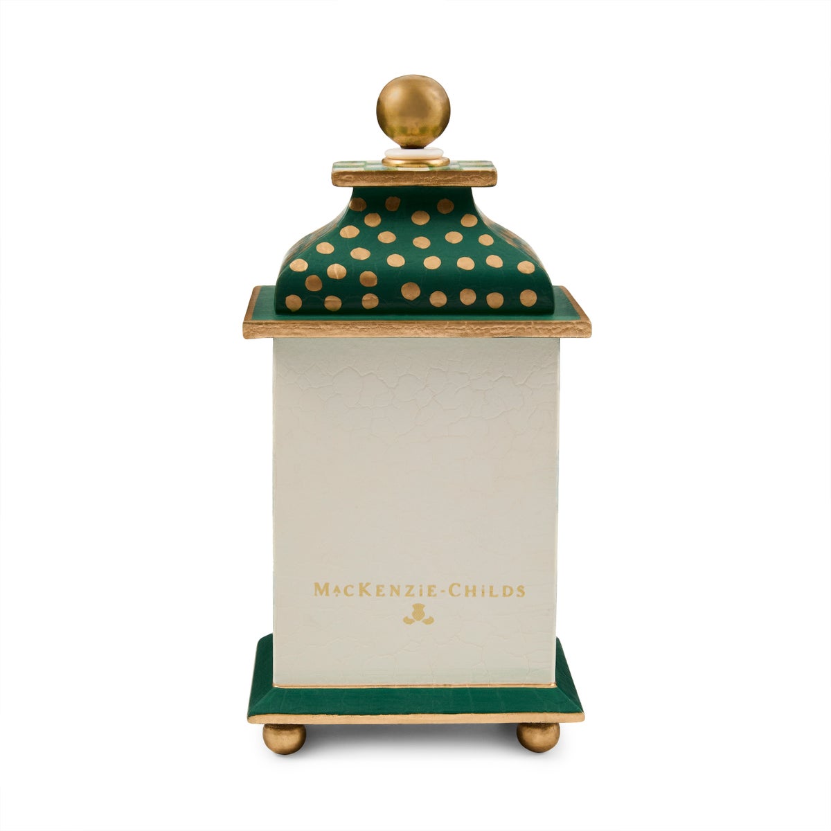 Emerald Check Desk Clock - Image 3
