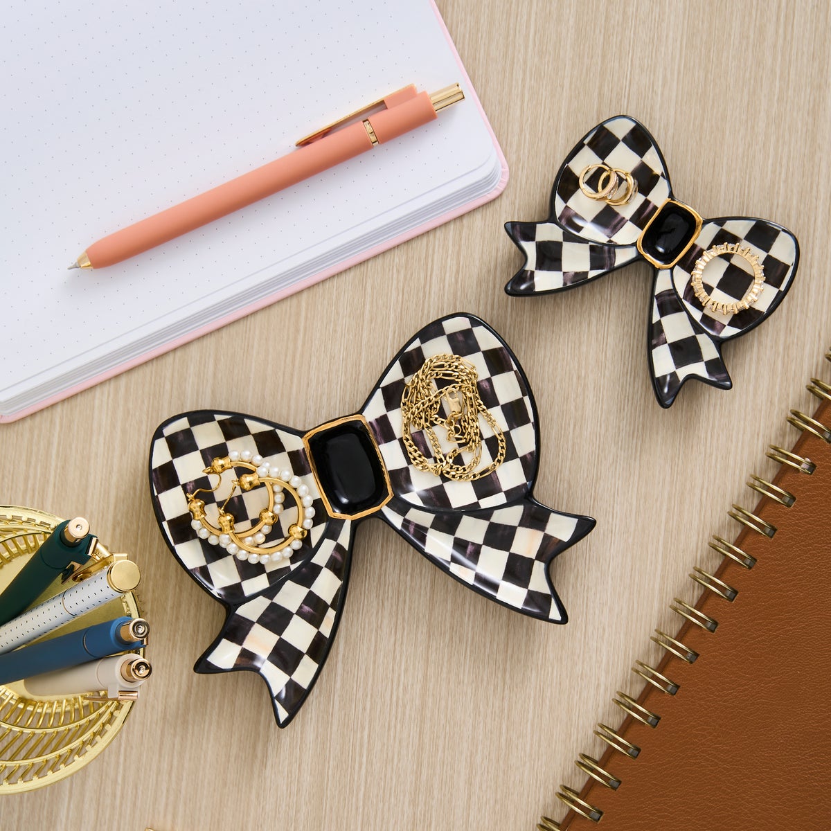 Courtly Check Bow Trinket Dishes, Set of 2 - Image 2
