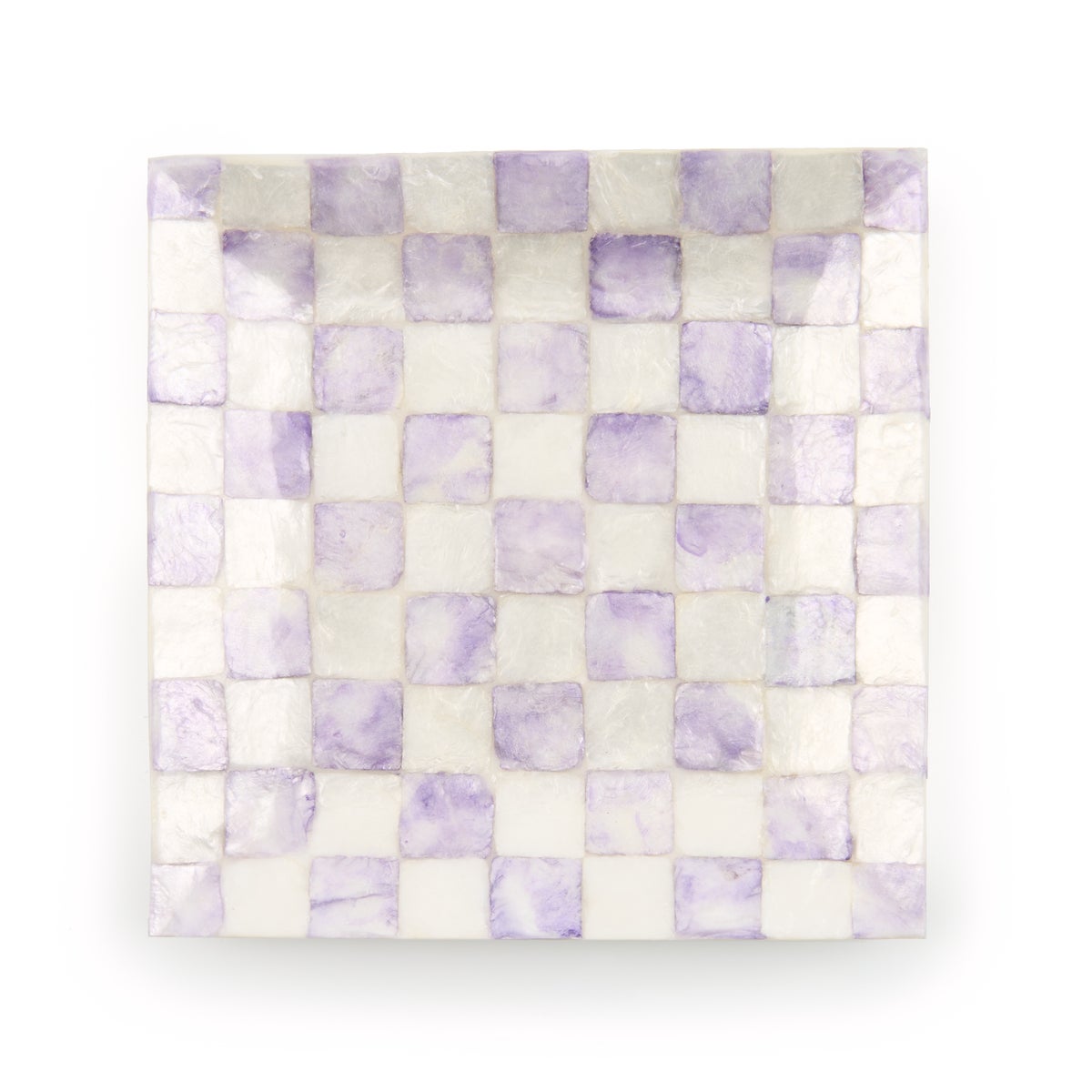 Violet Check Capiz Catchall Tray - Image 4