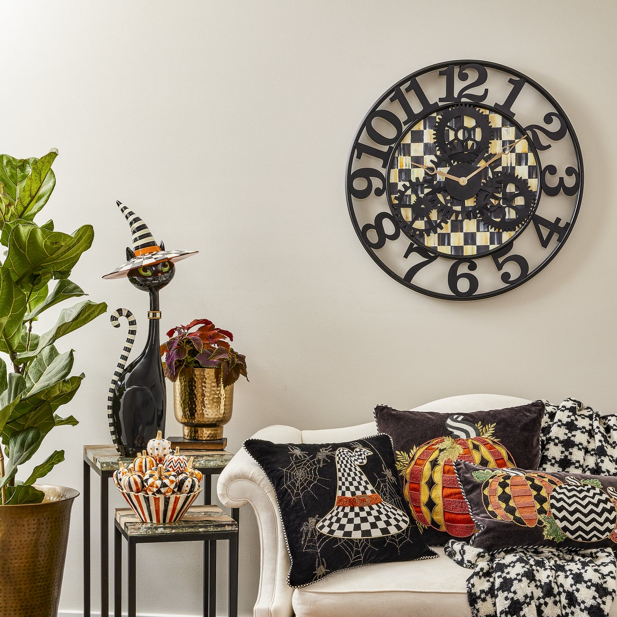 Courtly Check Large Farmhouse Wall Clock - Image 3