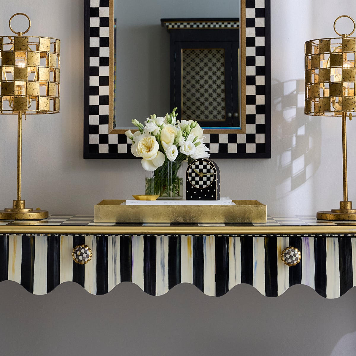 Courtly Check Lacquer Tray - Image 2