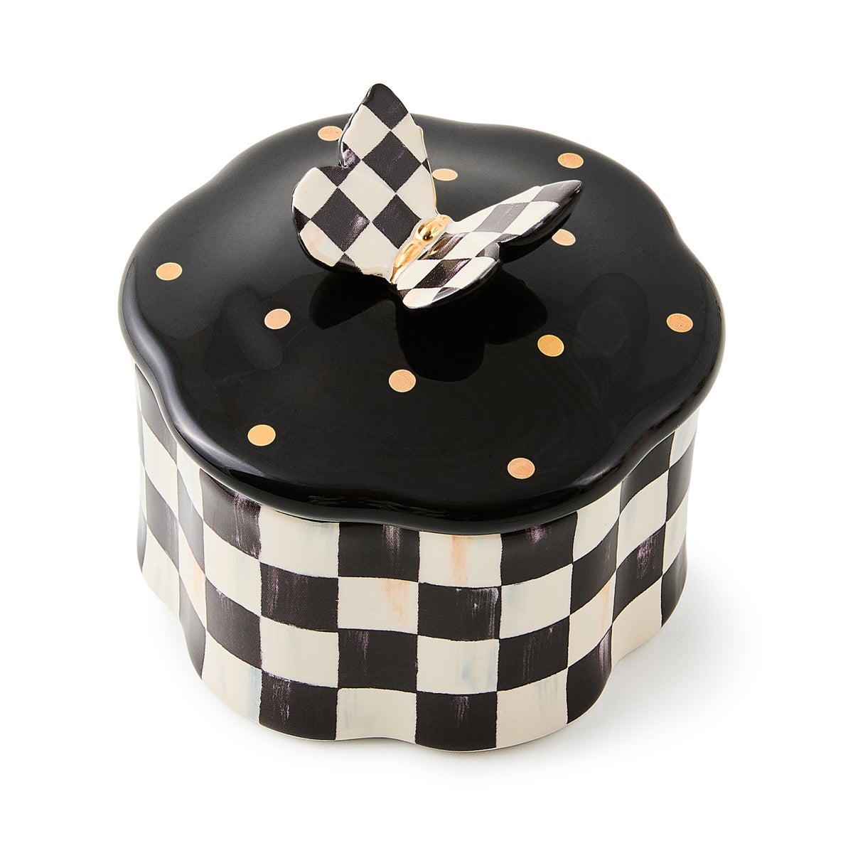 Courtly Check Butterfly Trinket Box