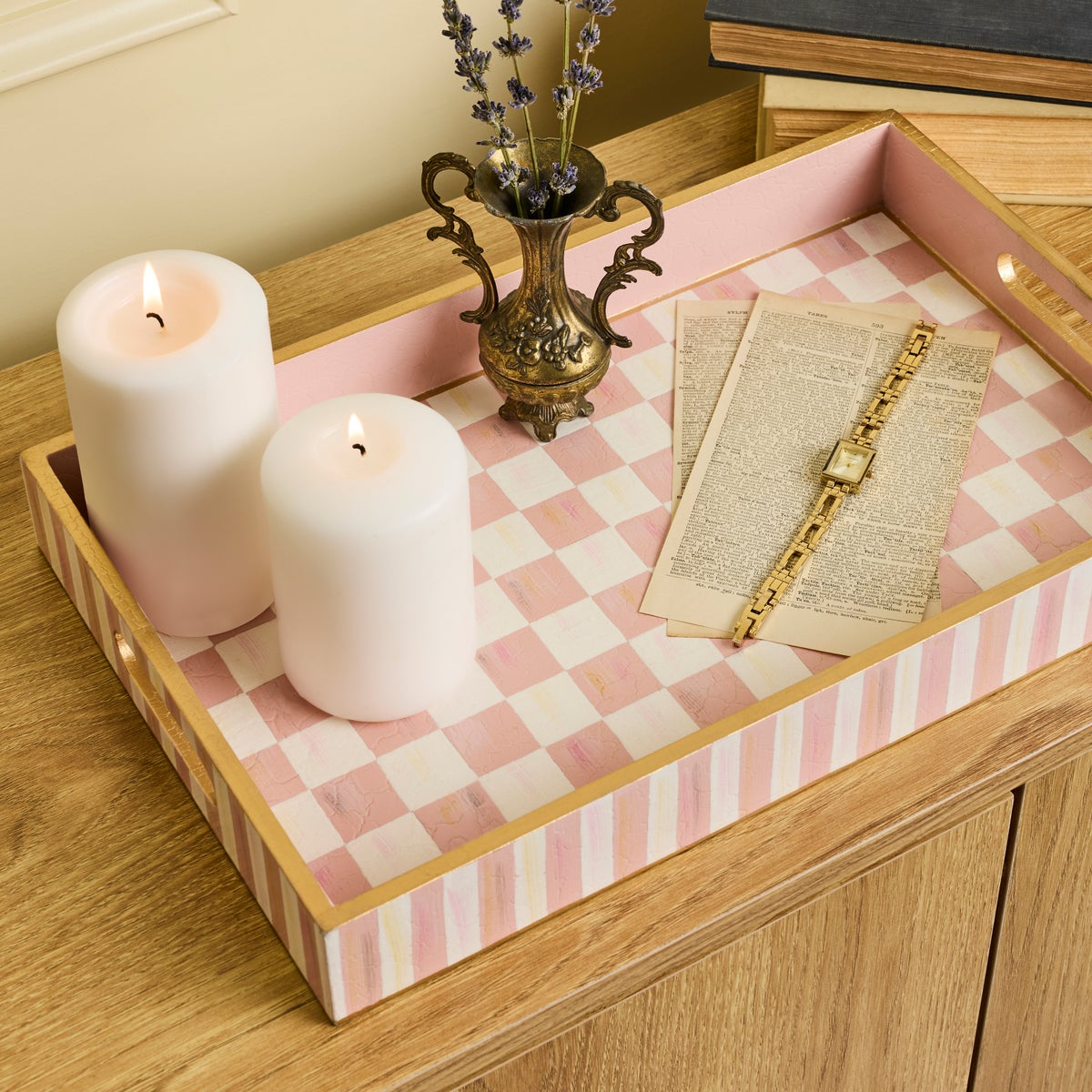 Rosy Check Serving Tray - Image 2