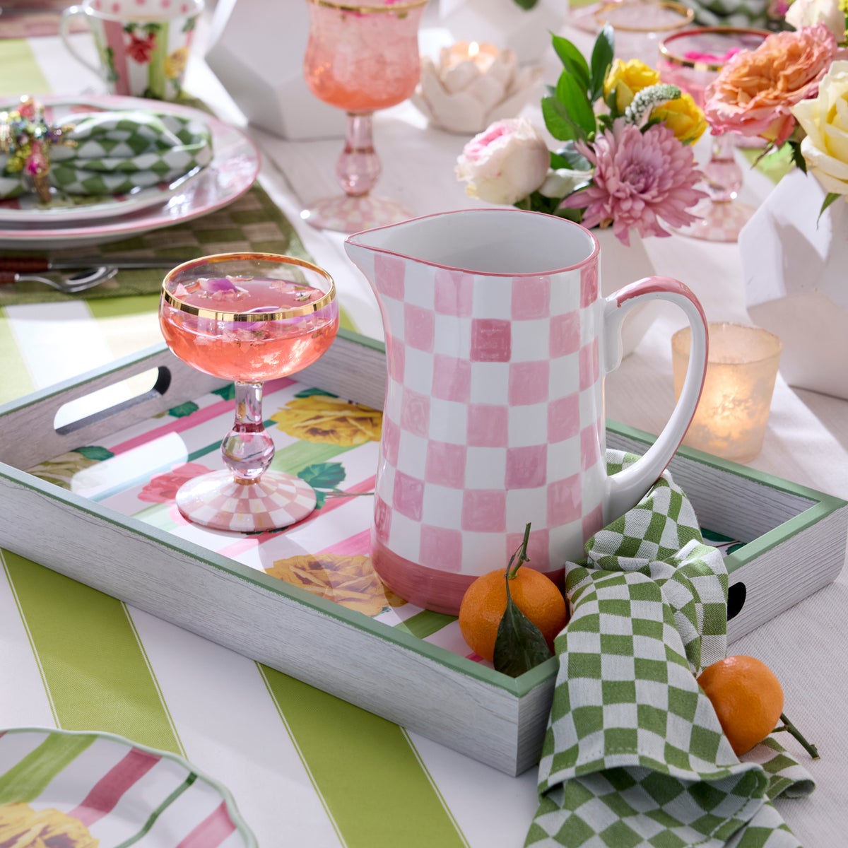 Pink Check Pitcher - Image 2