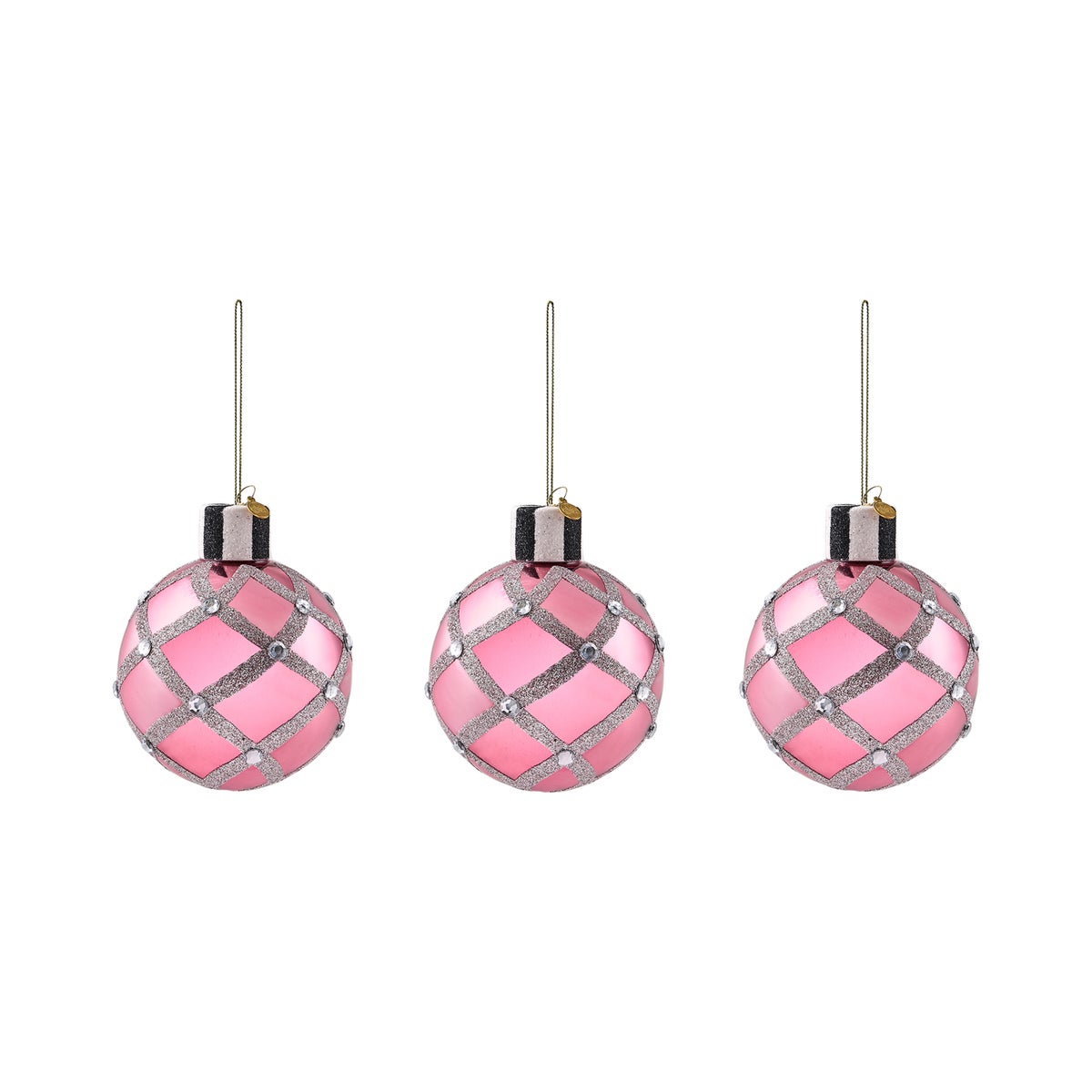 Ruby Red Glass Ball Ornaments, Set of 6 - Image 3