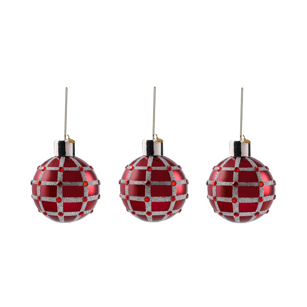Ruby Red Glass Ball Ornaments, Set of 6 - Image 7
