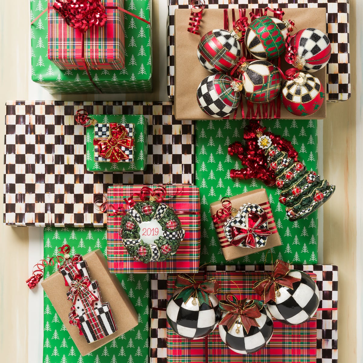 Tartan Glass Ball Ornaments, Set of 6 - Image 2