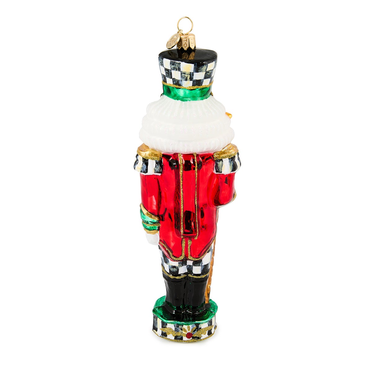Courtly Classic Nutcracker Glass Ornament - Image 2