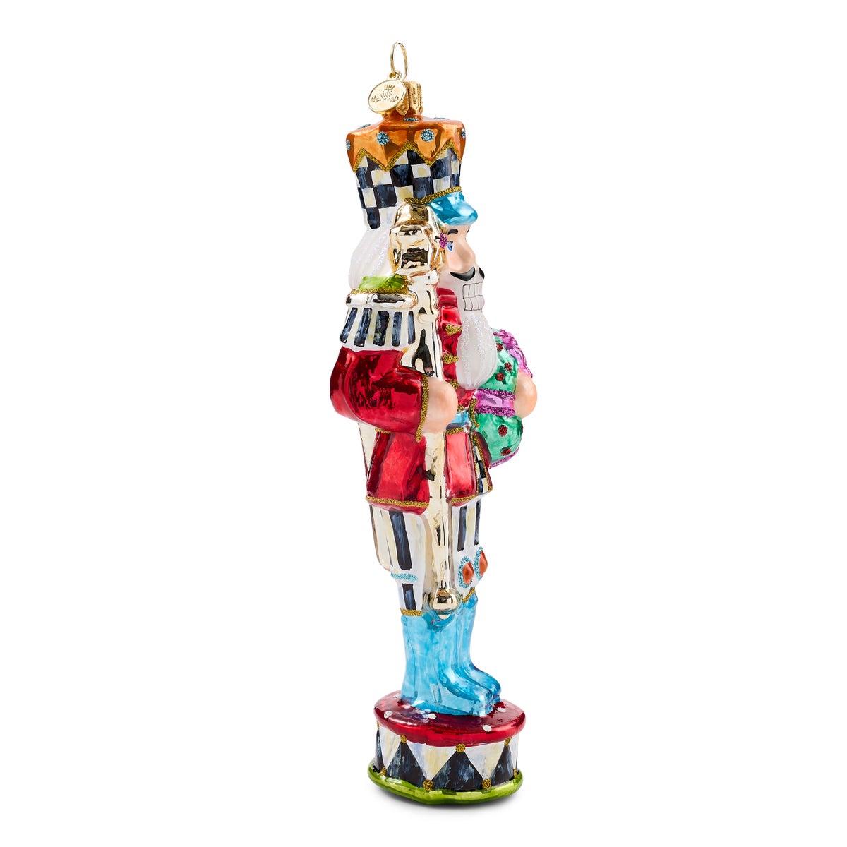 Confetti Christmas Nutcracker Glass Ornament - Image 5