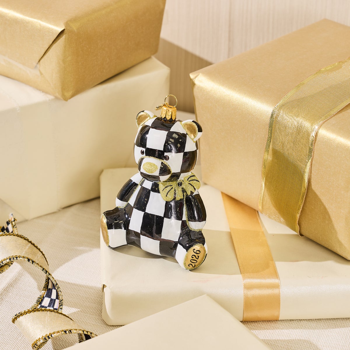 2026 Courtly Bear Glass Ornament - Image 2