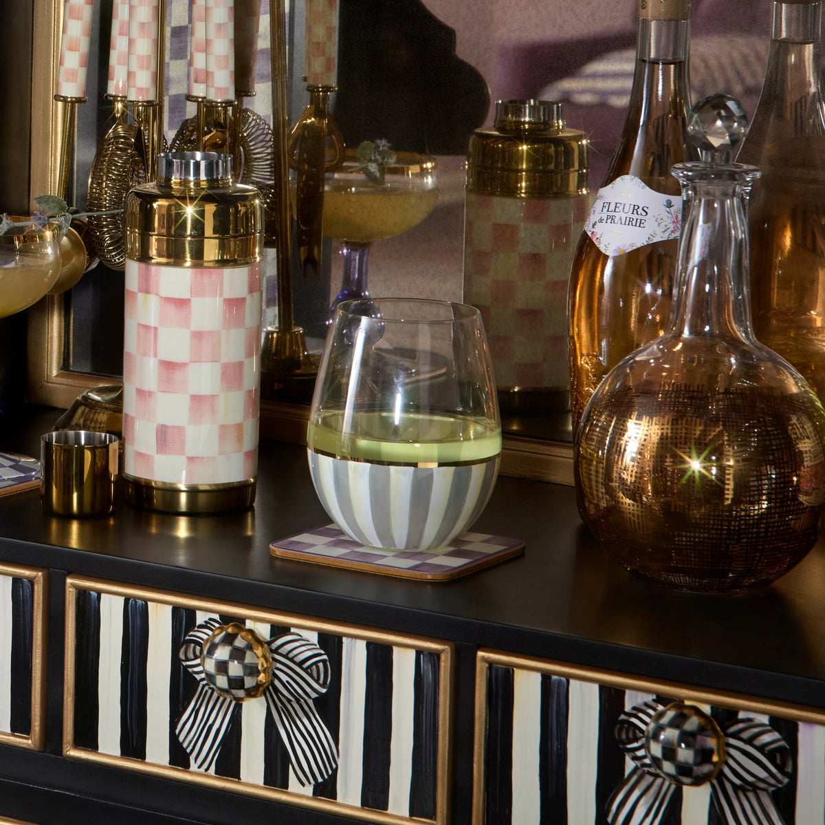 Sterling Stripe Stemless Wine Glass - Image 2