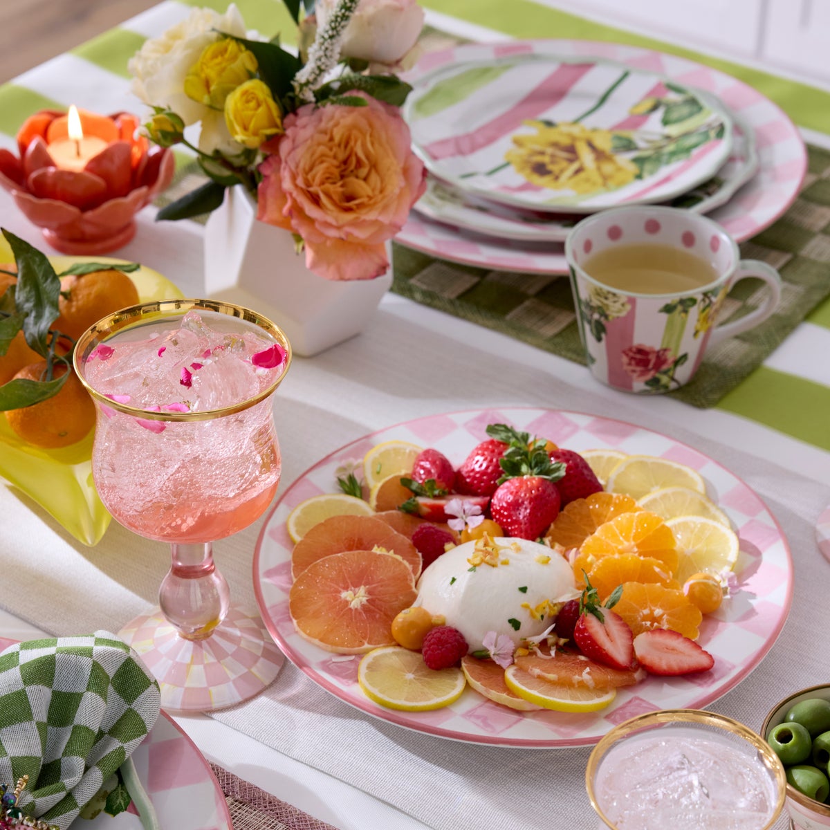Rosy Check Wine Glass - Image 7