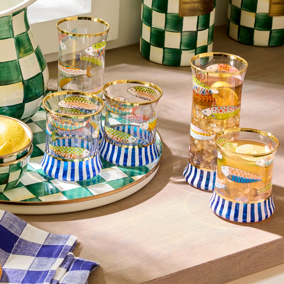Go Fish Tumbler Glass, Set of 2 - Image 2