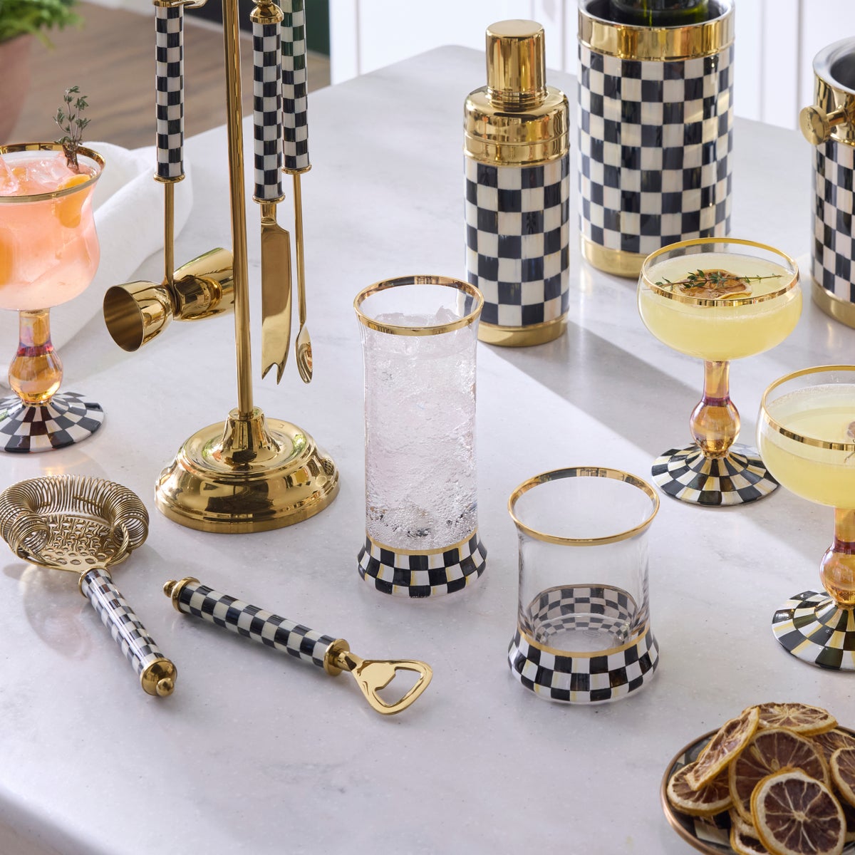Courtly Check Highball Glass, Set of 2 - Image 6