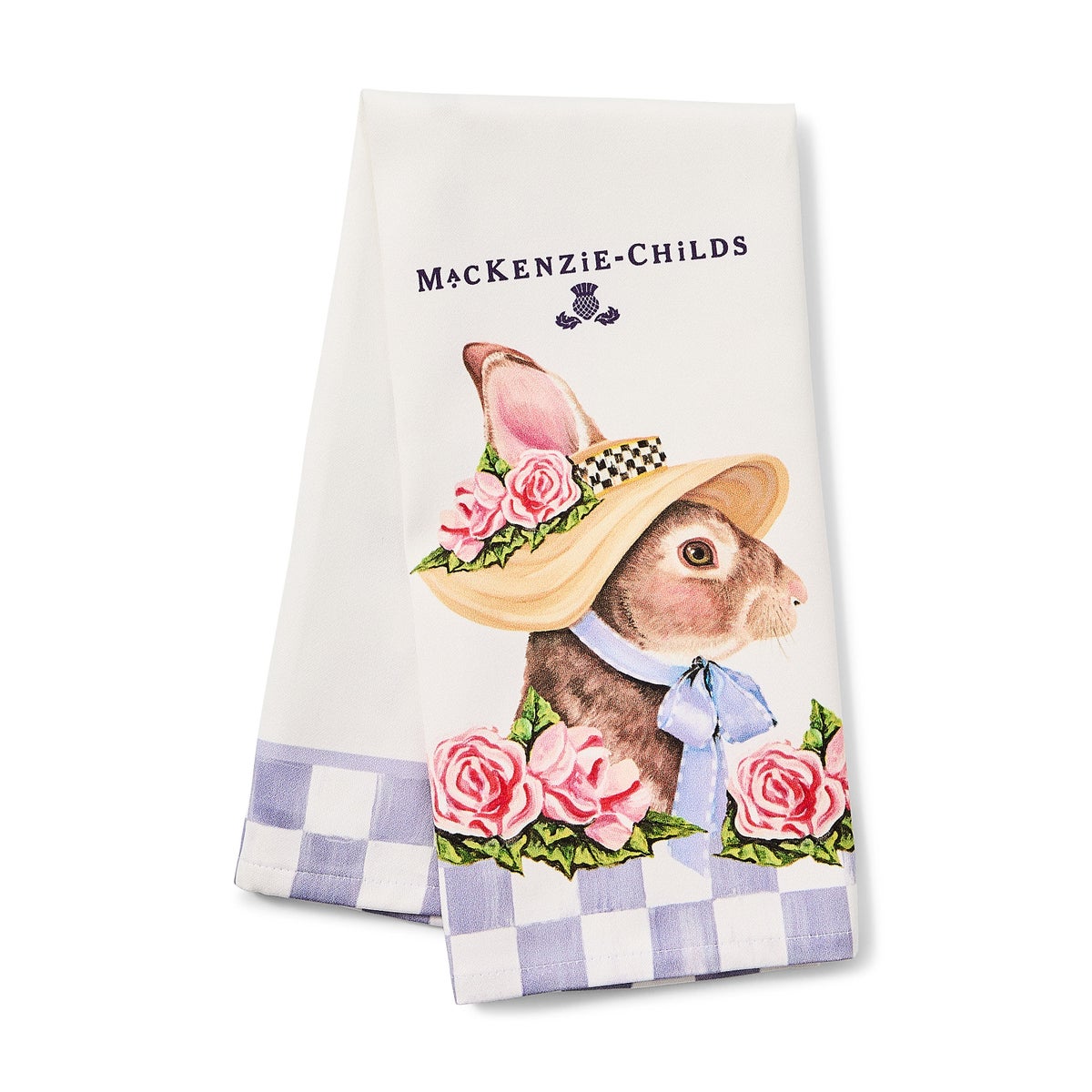 Rabbit with Bonnet Printed Dish Towel - Image 2