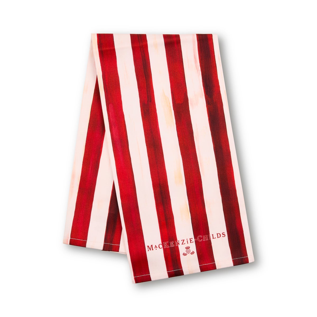 Cherry Stripe Printed Dish Towel