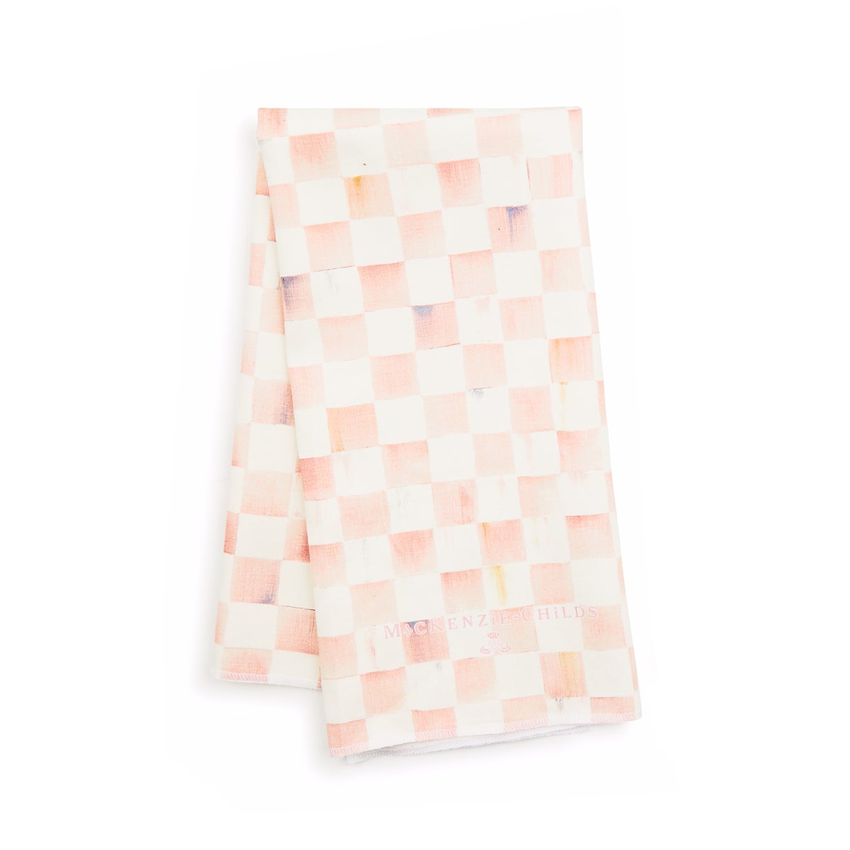 Rosy Check Dish Towel