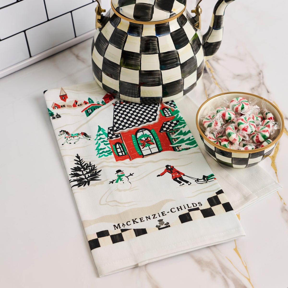Alpine Village Printed Dish Towel - Image 2