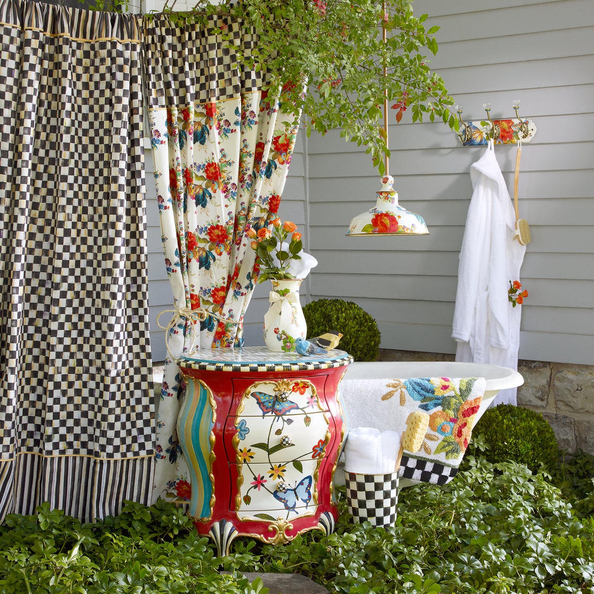 Courtly Check Shower Curtain - Image 2