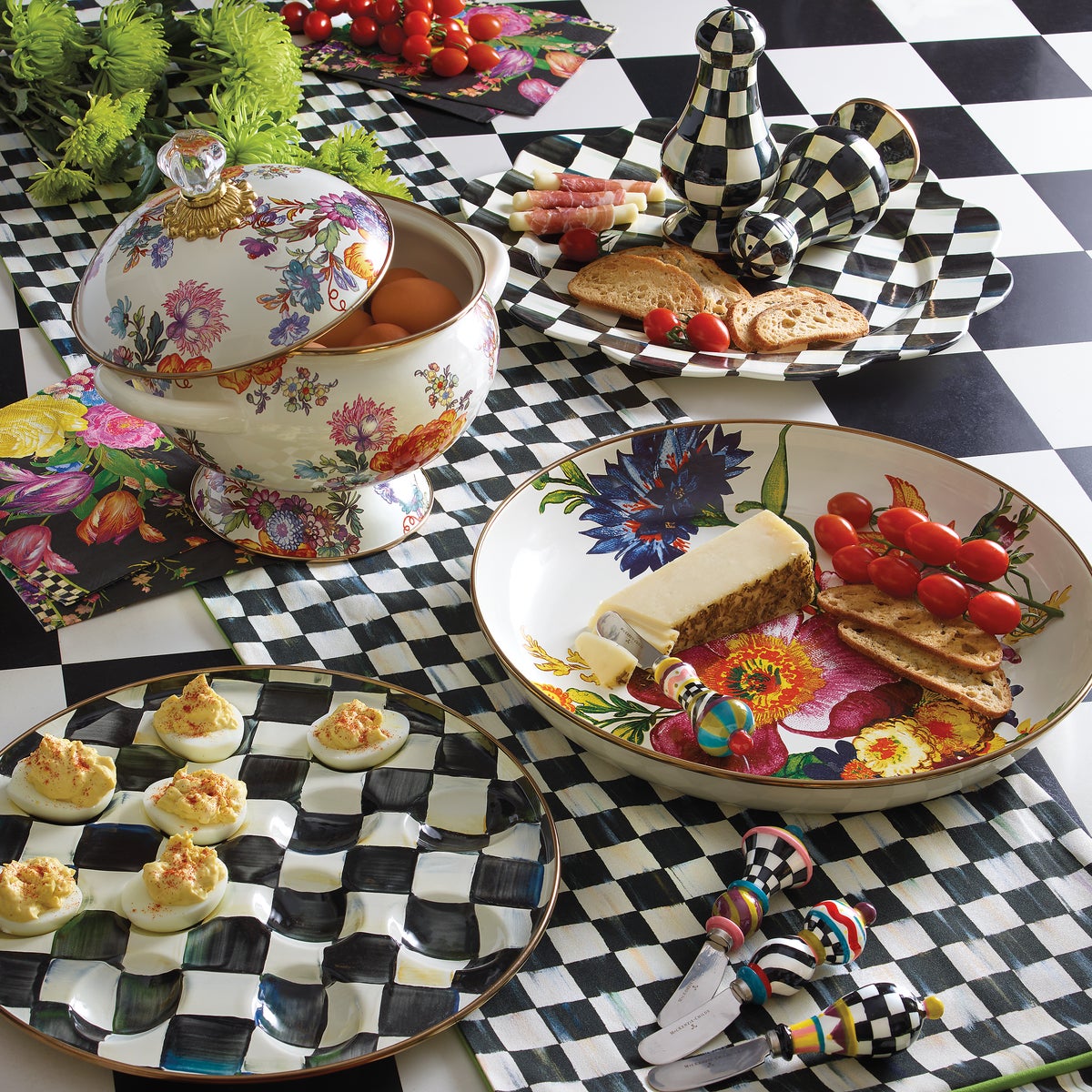 Courtly Check & Stripe Table Runner - Image 3