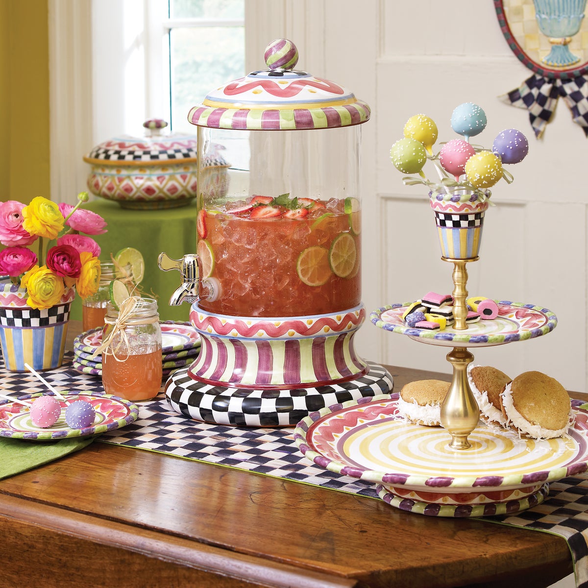 Courtly Check & Stripe Table Runner - Image 4