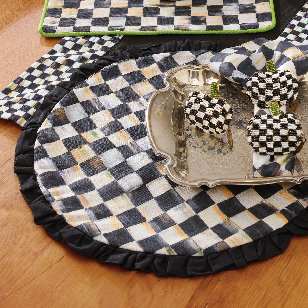 Courtly Check Round Placemat - Image 4