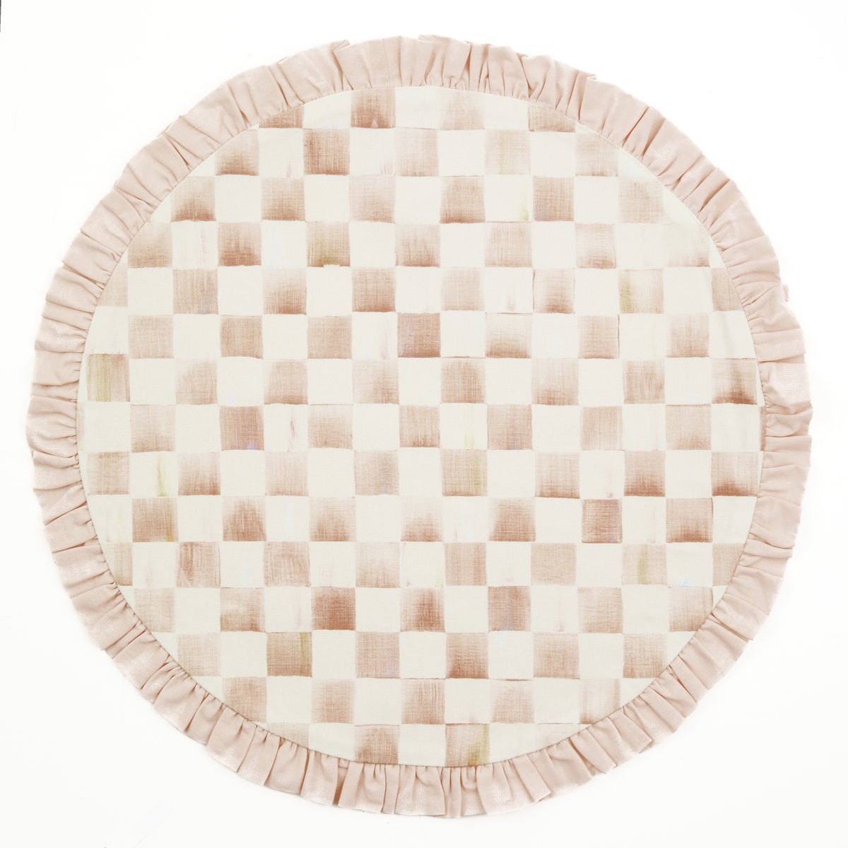 Mocha Check Round Placemat