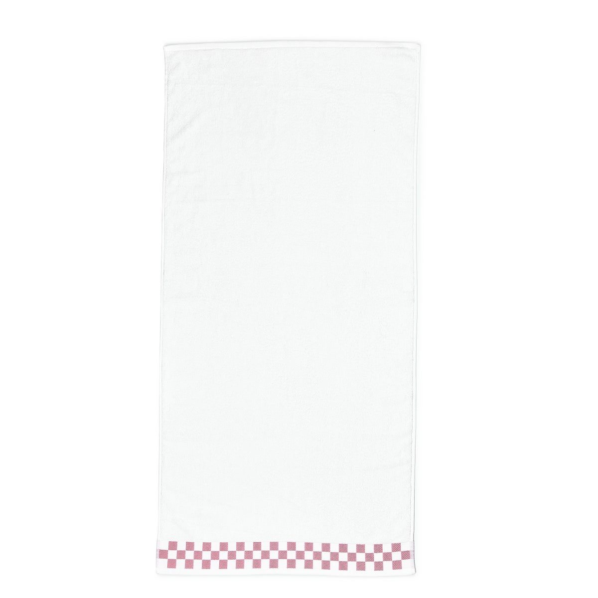 Bath Towel with Rose Check Border - Image 3
