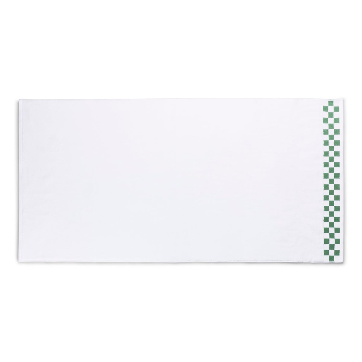 Bath Towel with Sage Green Check Border - Image 3