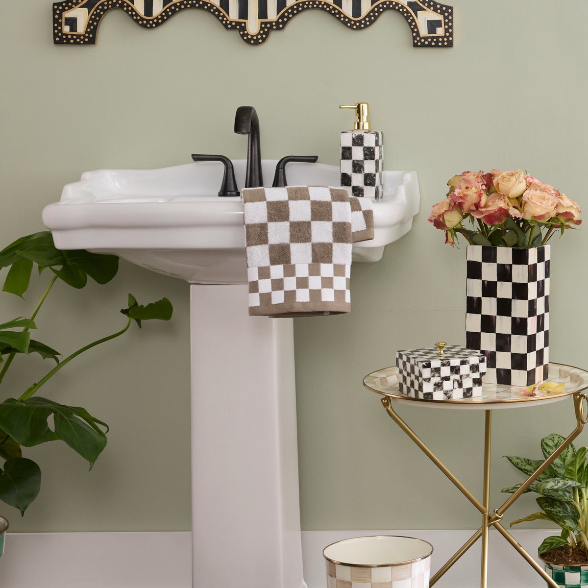 Mocha Check Hand Towel - Image 4