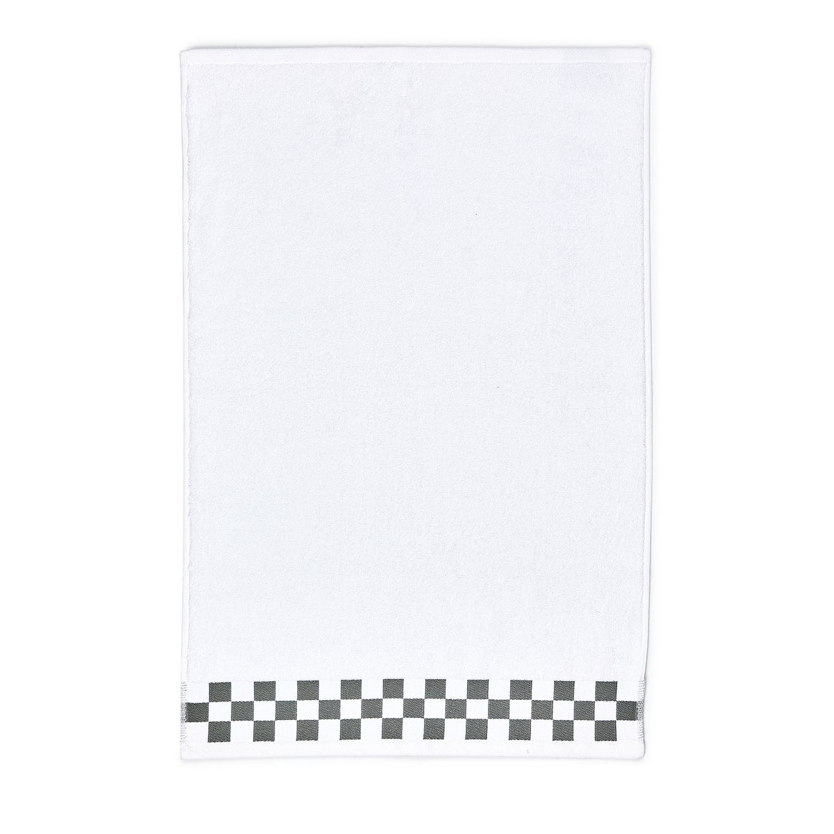 Hand Towel with Grey Check Border - Image 3