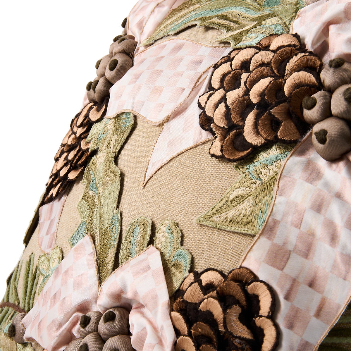 Mocha Holly Holiday Throw Pillow - Image 3