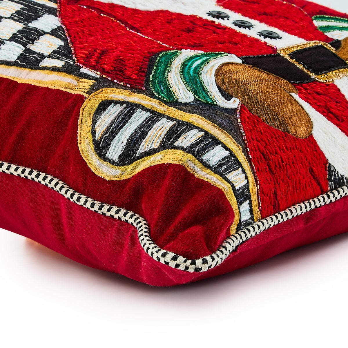 Holiday Black Santa Throw Pillow - Image 2