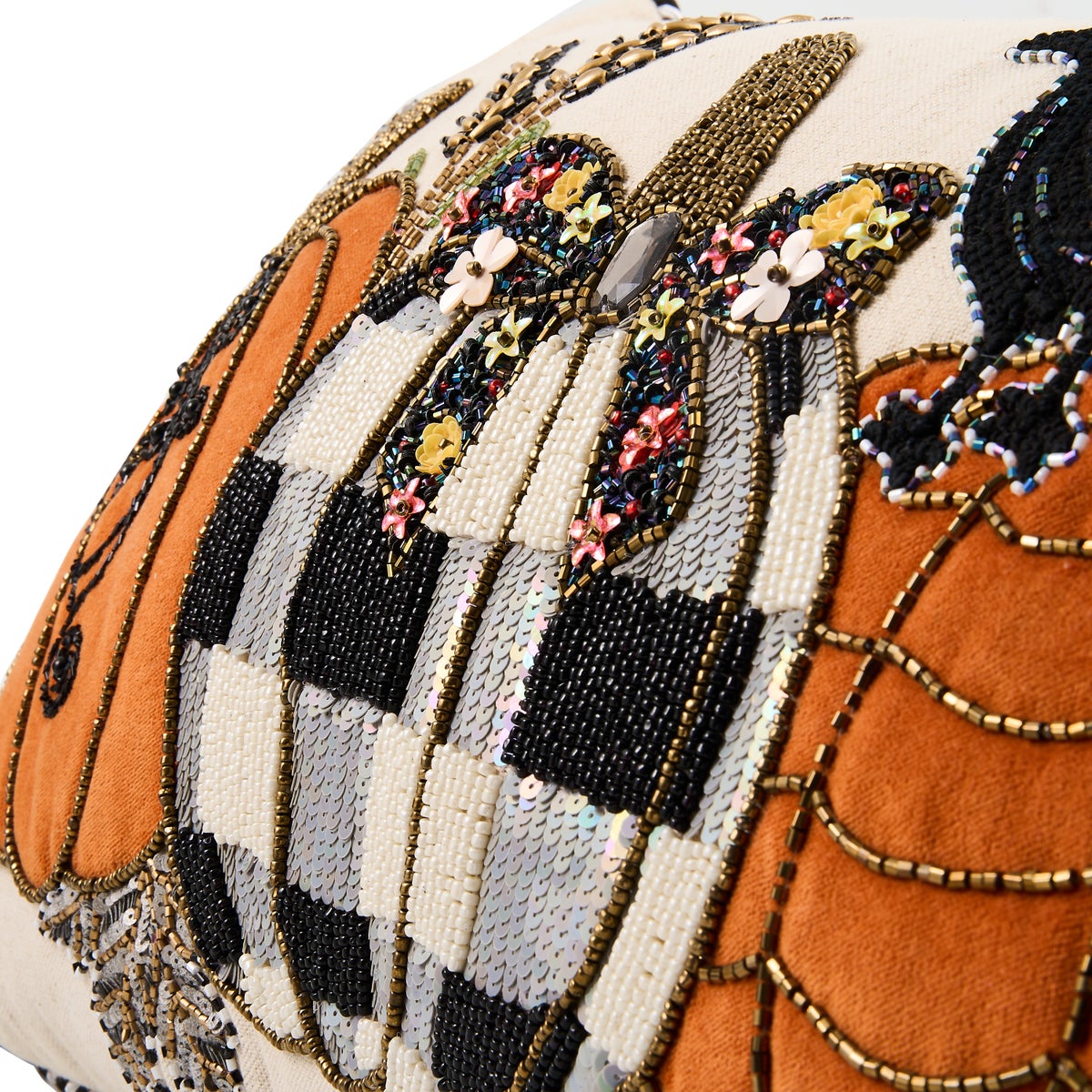 Pumpkin and Crow Lumbar Throw Pillow - Image 4