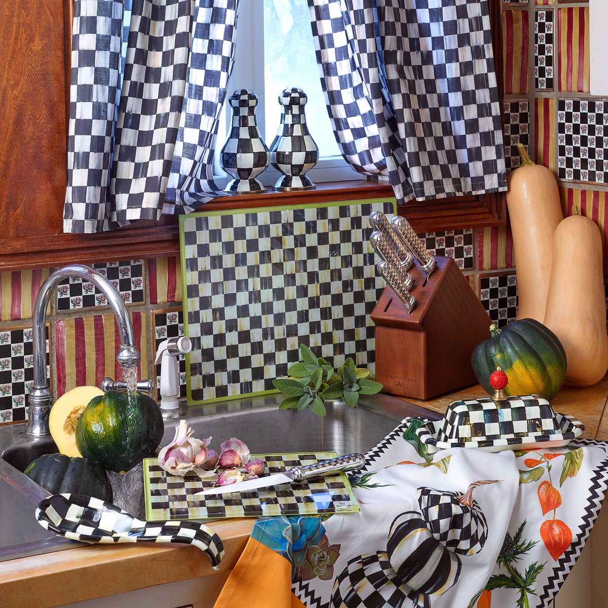 Courtly Check Cafe Curtains, Set of 2 - Image 6