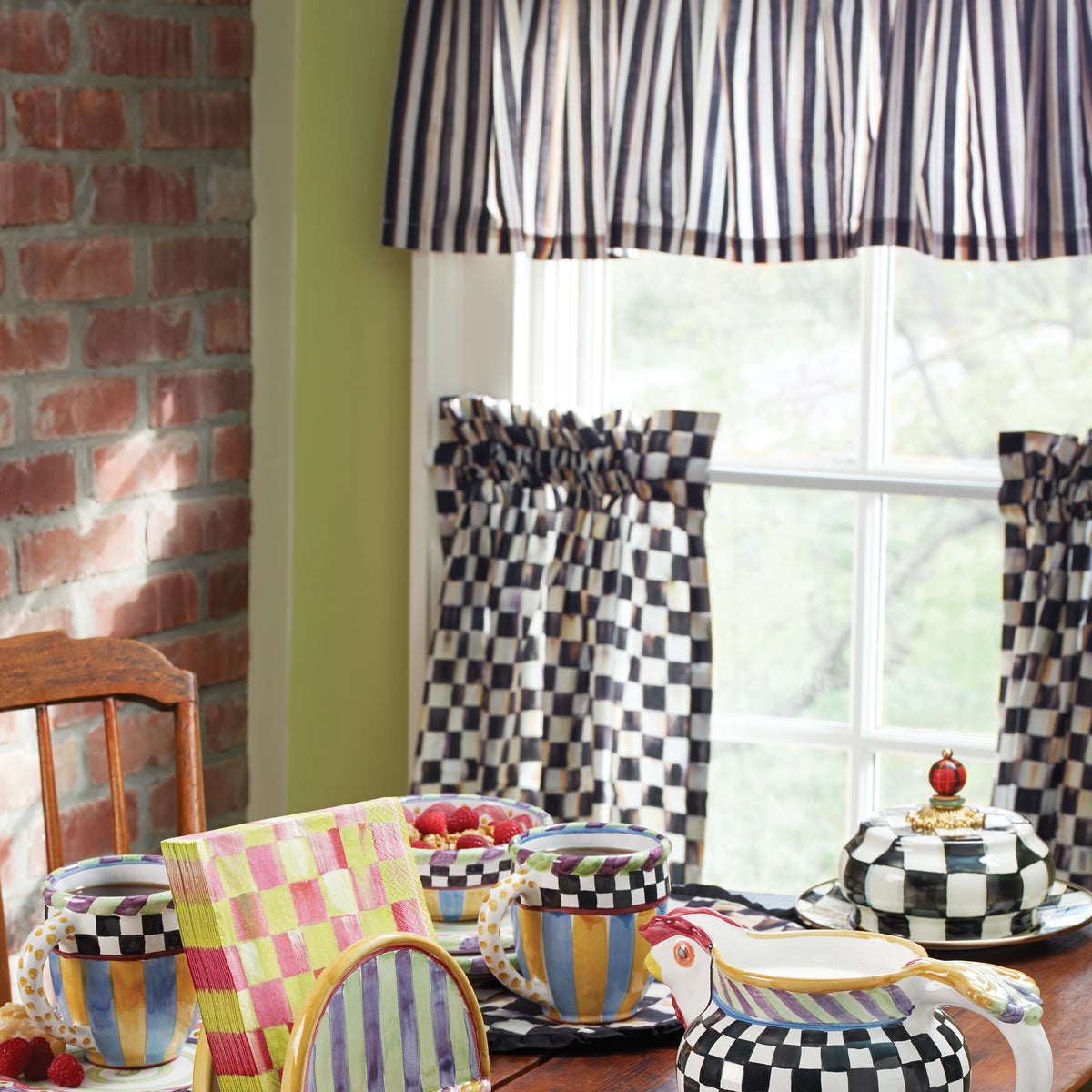 Courtly Check Cafe Curtains, Set of 2 - Image 8