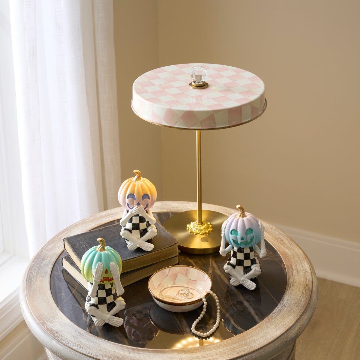 Rosy Check LED Rechargeable Disk Table Lamp - Image 2