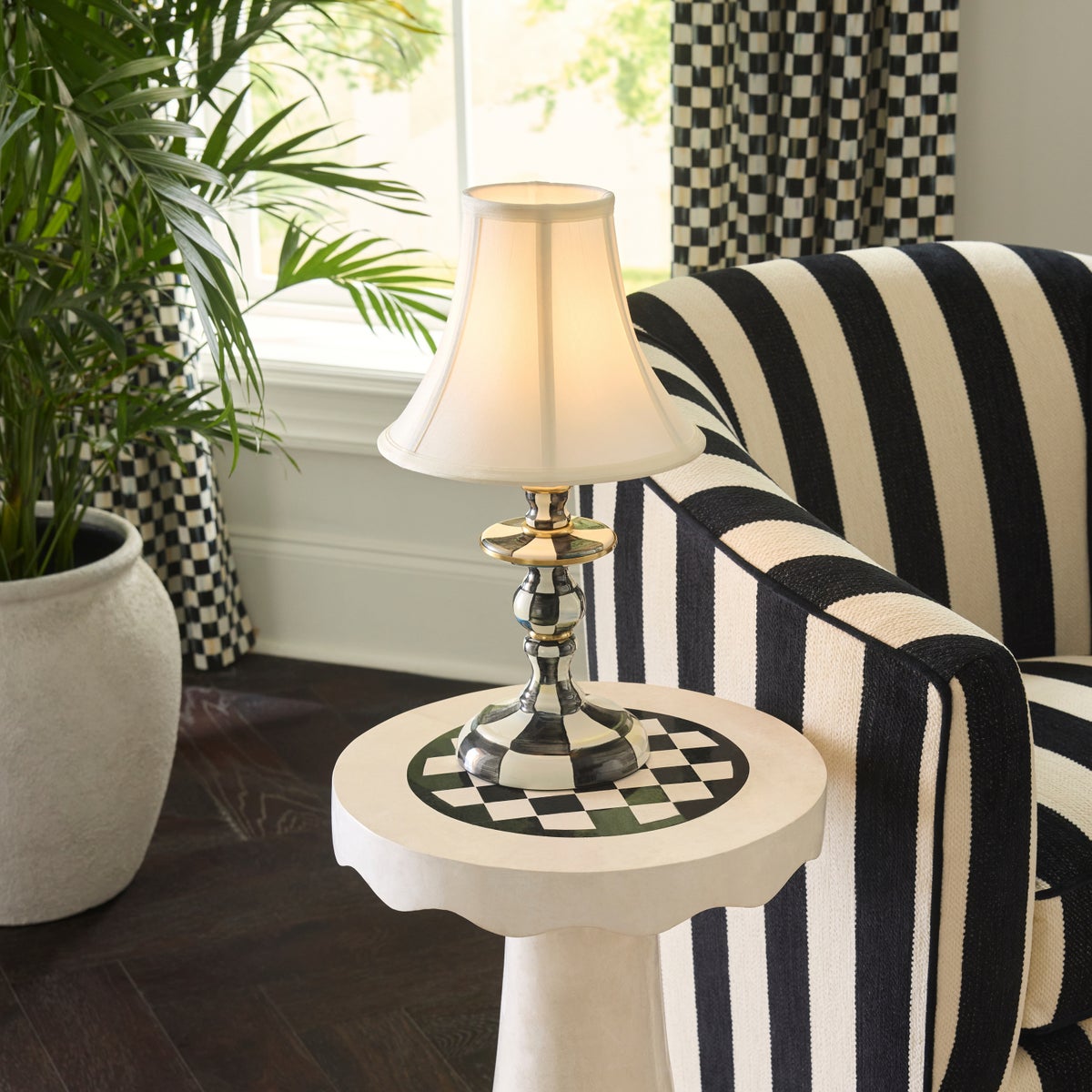 Courtly Check Candlestick Lamp - Image 5