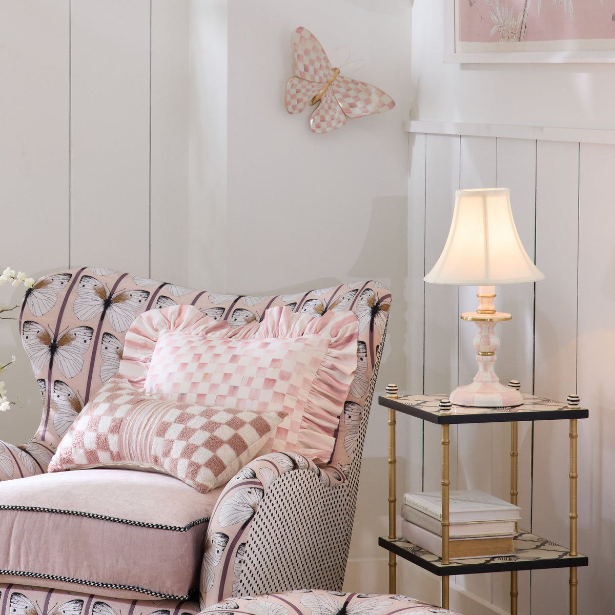 Rosy Check Candlestick Lamp - Image 2