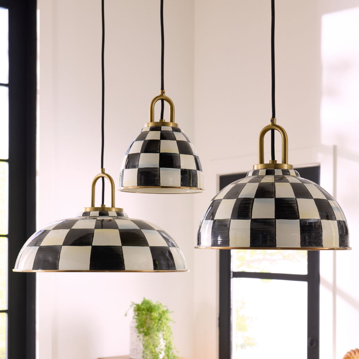 Courtly Check 8" Dome Pendant Lamp - Image 2