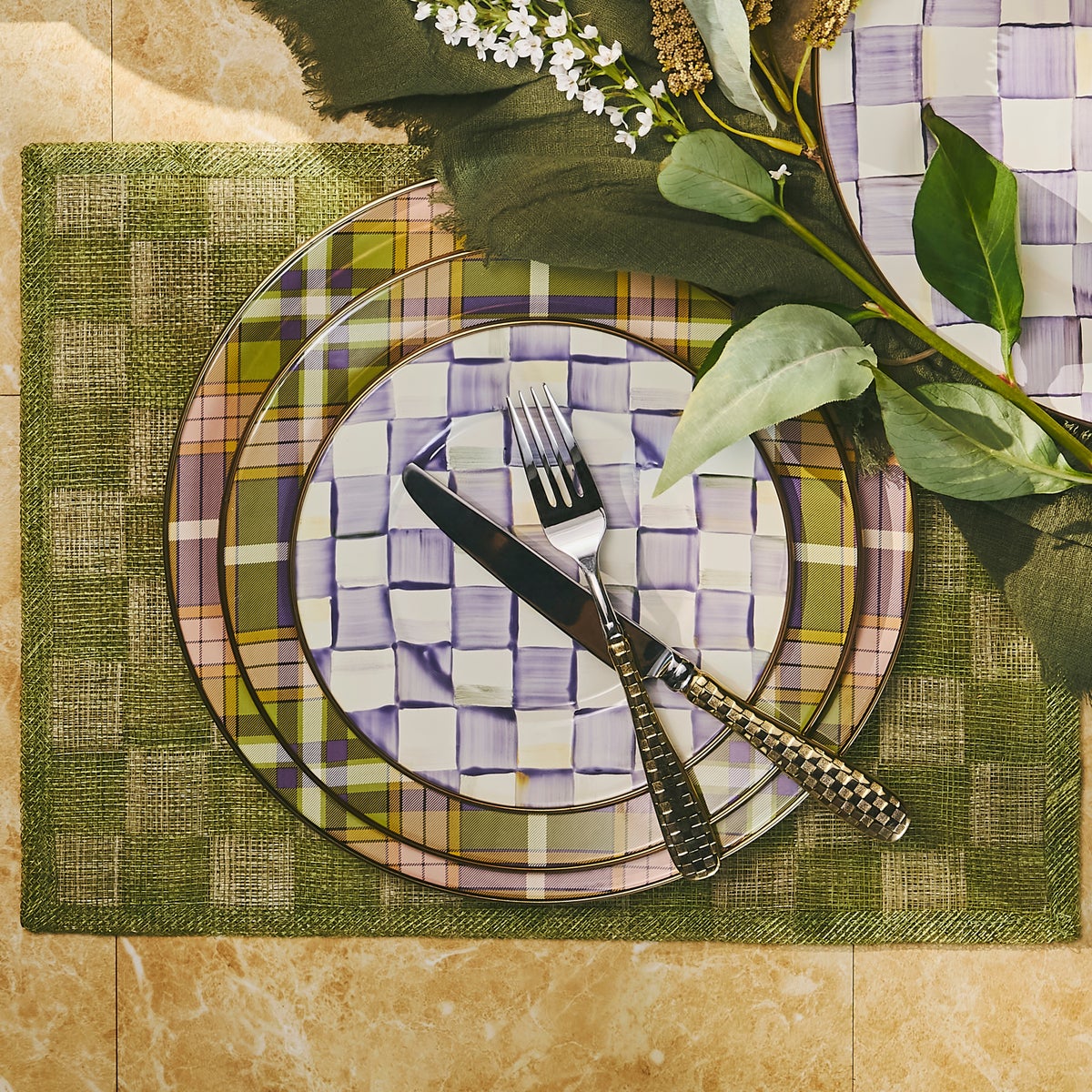 Tartan Violet Charger/Plate - Image 5