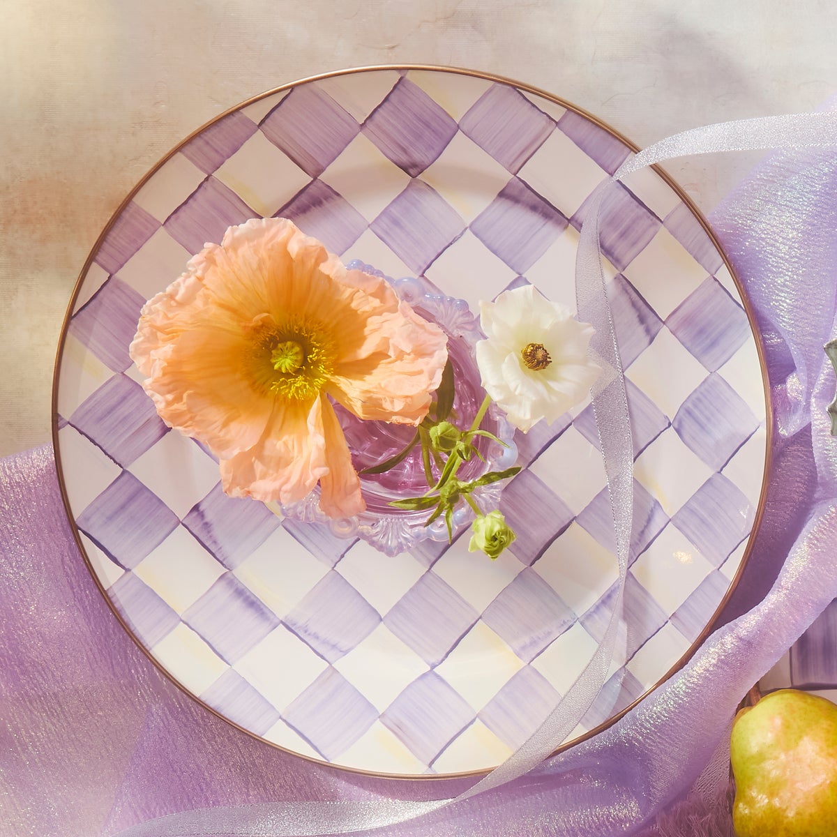 Violet Check Charger/Plate - Image 6
