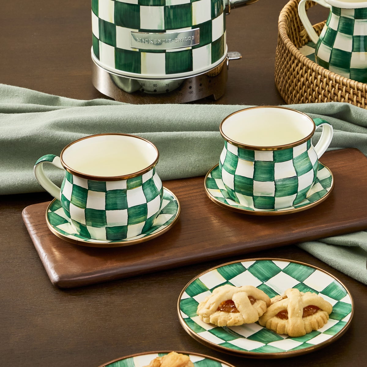 Emerald Check Saucer - Image 2