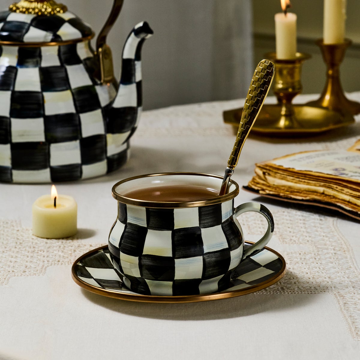 Courtly Check Saucer - Image 7