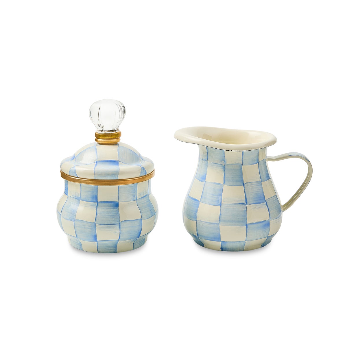 Sky Check Lidded Sugar Bowl - Image 3
