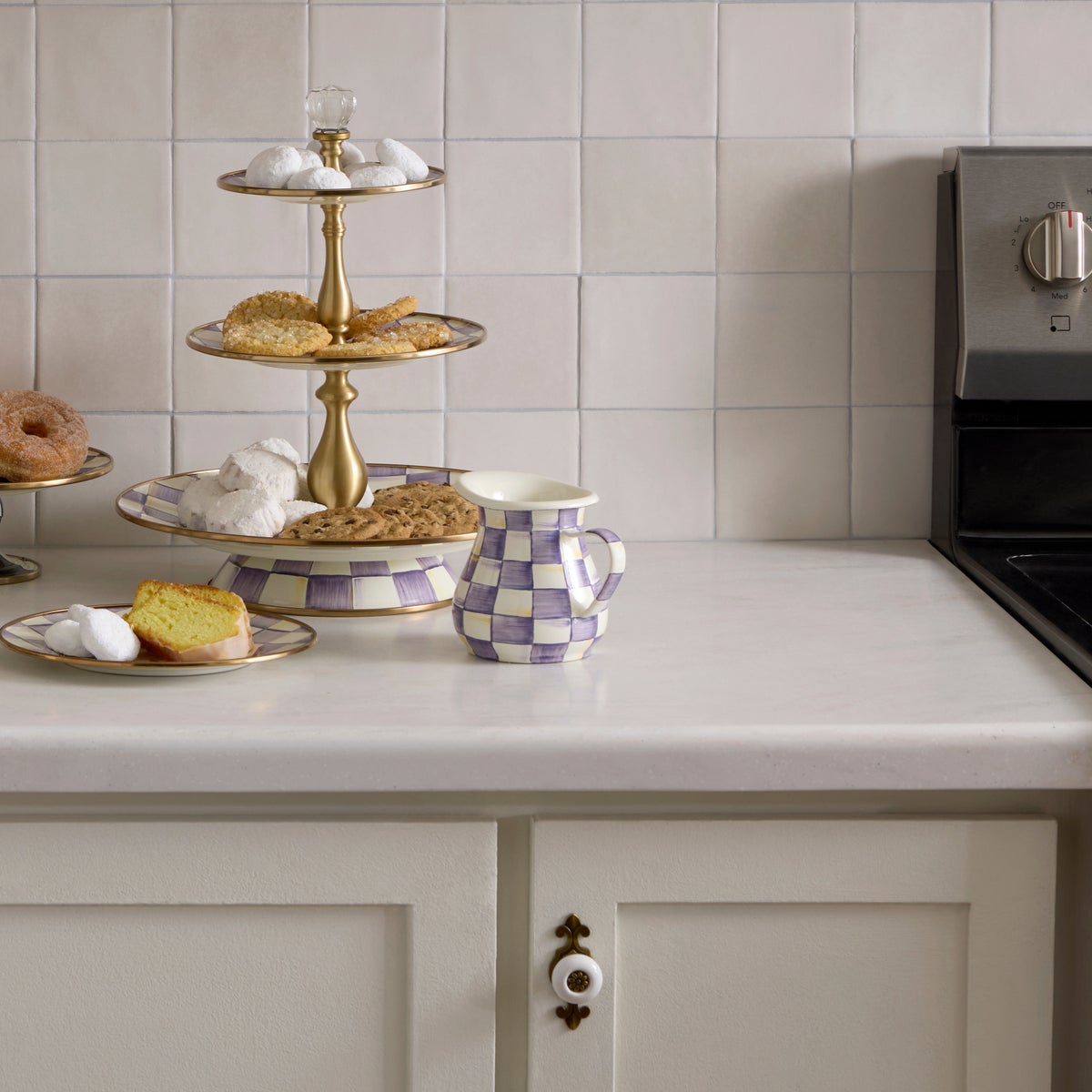Violet Check Creamer - Image 4