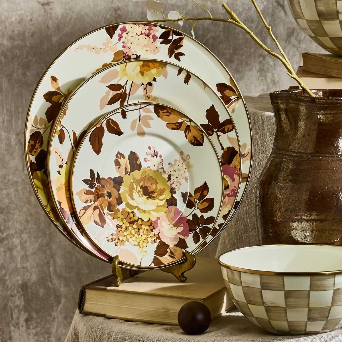 Wild Rose White Salad Plate - Image 5