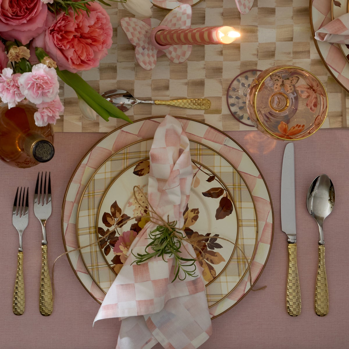 Wild Rose White Salad Plate - Image 6