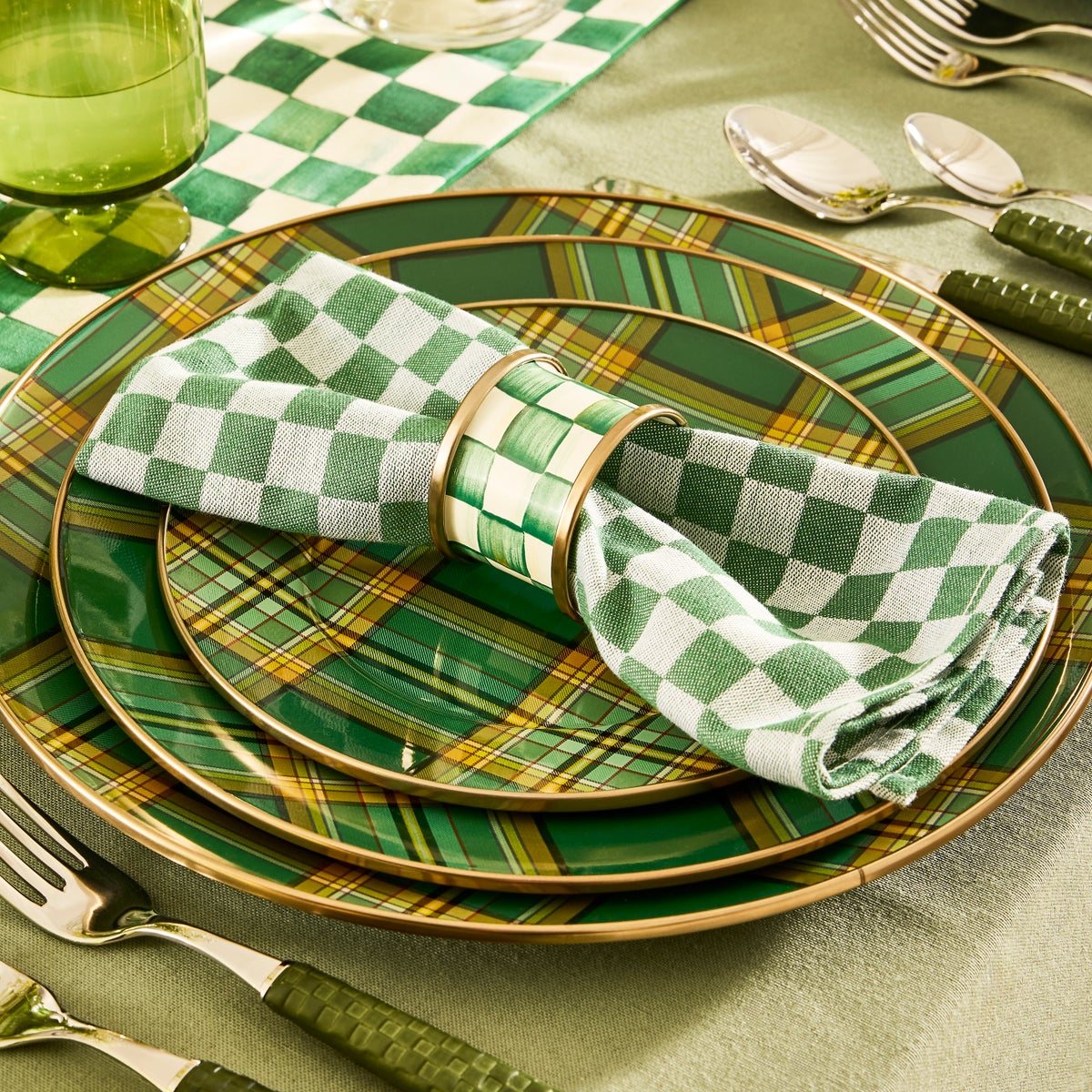 Tartan Green Salad Plate - Image 2