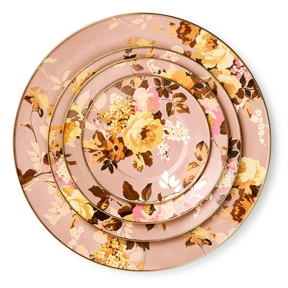 Wild Rose Mauve Salad/Dessert Plate - Image 3